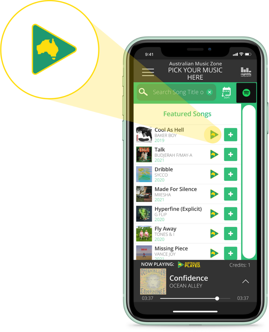Australian Played tracks featured on the crowdDJ app